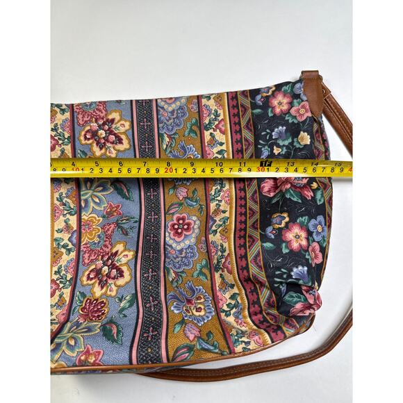 Richmark Vintage Floral Patchwork Crossbody Purse Made in USA Denim Retro Granny - Picture 11 of 13